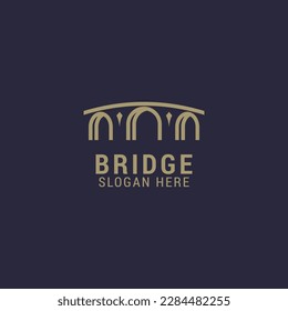 Premium luxury simple bridge logo