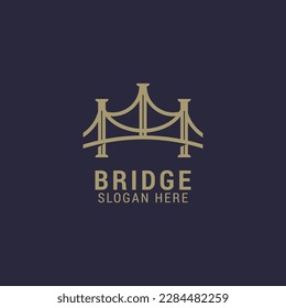 Logotipo de puente simple y lujoso