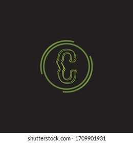 Logotipo de carta tipo vectorial C de lujo.Bonito diseño de logotipo minimalista para la marca, diseño de identidad elegante.