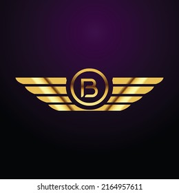 Premium lujo Vector oro elegante y letra Letra B Plantilla para el logotipo de la empresa con elemento monográfico 3d Diseño