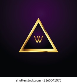 Premium luxury Vector elegant gold and  font Letter W Template for company logo with monogram element 3d Design