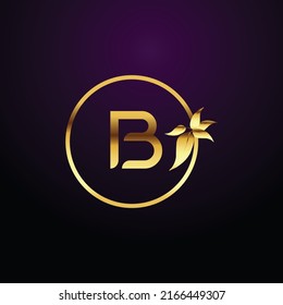 Premium lujo Vector oro elegante y letra Letra B Plantilla para el logotipo de la empresa con elemento monográfico 3d Diseño
