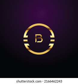 Premium lujo Vector oro elegante y letra Letra B Plantilla para el logotipo de la empresa con elemento monográfico 3d Diseño