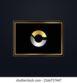 Premium lujo Vector oro elegante y letra Letra C Plantilla para el logotipo de la empresa con elemento monográfico 3d Diseño