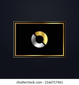 Premium luxury Vector elegant gold and  font Letter O Template for company logo with monogram element 3d Design