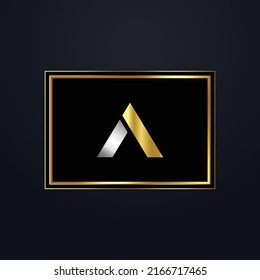 Premium lujoso Vector oro elegante y letra Letra AA Plantilla para el logotipo de la empresa con elemento monográfico 3d Diseño