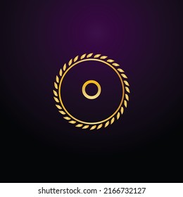 Premium lujo Vector oro elegante y letra Letra O Plantilla para el logotipo de la empresa con elemento monográfico 3d Diseño