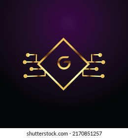 Premium luxury Vector elegant gold and  font Letter G Template for company logo with monogram element 3d Design