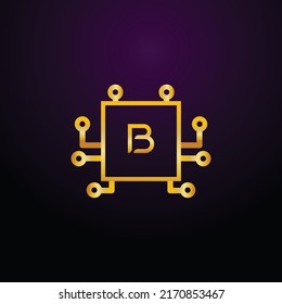 Premium lujo Vector oro elegante y letra Letra B Plantilla para el logotipo de la empresa con elemento monográfico 3d Diseño