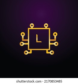 Premium-Luxus Vektor-elegante Gold und Schrift Letter L Vorlage für Firmenlogo mit Monogramm-Element 3d Design