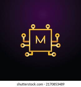 Premium luxury Vector elegant gold and  font Letter M Template for company logo with monogram element 3d Design