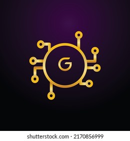Premium-Luxus Vektor-elegante Gold und Schrift Letter G Vorlage für Firmenlogo mit Monogramm-Element 3d Design