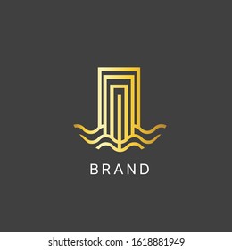 Premium and luxury vector logo element simple brand identity Abstract emblem, design concept, logo, logotype element for template.