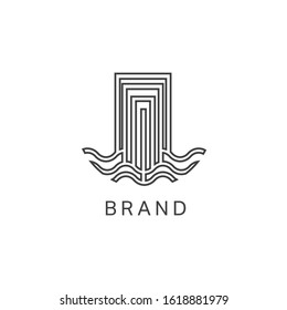 Premium and luxury vector logo element simple brand identity Abstract emblem, design concept, logo, logotype element for template.
