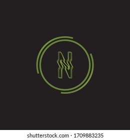 Premium Luxury Vector N Letter Logo.Beautiful Minimalist Logotype design for branding,Elegant identity design.