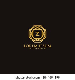 Premium luxury Z logo design template elements, Vector vintage letter icon.