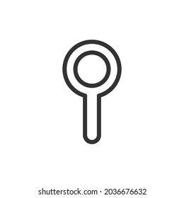 Premium magnifier line icon for app, web and UI. Vector stroke sign isolated on a white background. Outline icon of magnifier in trendy style.