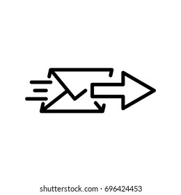 Premium mail icon or logo in line style. High quality sign and symbol on a white background. Vector outline pictogram for infographic, web design and app development.