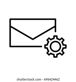 Premium mail icon or logo in line style. High quality sign and symbol on a white background. Vector outline pictogram for infographic, web design and app development.