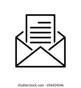 Premium mail icon or logo in line style. High quality sign and symbol on a white background. Vector outline pictogram for infographic, web design and app development.