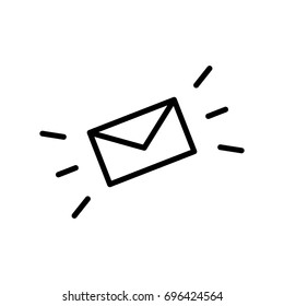 Premium mail icon or logo in line style. High quality sign and symbol on a white background. Vector outline pictogram for infographic, web design and app development.