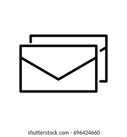 Premium mail icon or logo in line style. High quality sign and symbol on a white background. Vector outline pictogram for infographic, web design and app development.