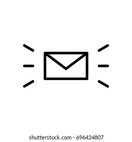 Premium mail icon or logo in line style. High quality sign and symbol on a white background. Vector outline pictogram for infographic, web design and app development.