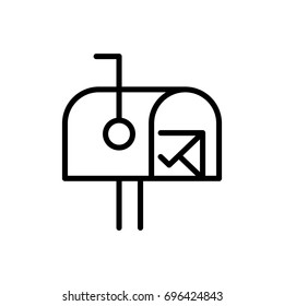 Premium mail icon or logo in line style. High quality sign and symbol on a white background. Vector outline pictogram for infographic, web design and app development.