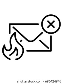 Premium mail icon or logo in line style. High quality sign and symbol on a white background. Vector outline pictogram for infographic, web design and app development.
