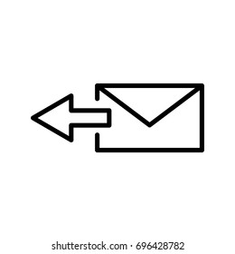 Premium mail icon or logo in line style. High quality sign and symbol on a white background. Vector outline pictogram for infographic, web design and app development.