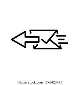 Premium mail icon or logo in line style. High quality sign and symbol on a white background. Vector outline pictogram for infographic, web design and app development.
