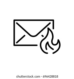 Premium mail icon or logo in line style. High quality sign and symbol on a white background. Vector outline pictogram for infographic, web design and app development.