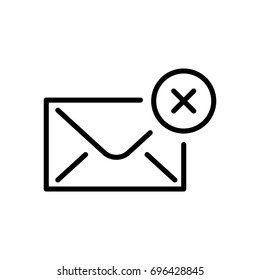 Premium mail icon or logo in line style. High quality sign and symbol on a white background. Vector outline pictogram for infographic, web design and app development.