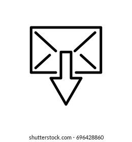 Premium mail icon or logo in line style. High quality sign and symbol on a white background. Vector outline pictogram for infographic, web design and app development.