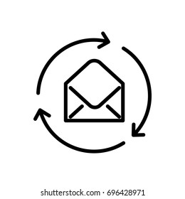 Premium mail icon or logo in line style. High quality sign and symbol on a white background. Vector outline pictogram for infographic, web design and app development.