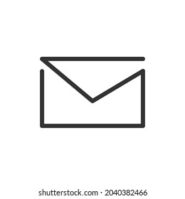 Premium mail line icon for app, web and UI. Vector stroke sign isolated on a white background. Outline icon of mail in trendy style.