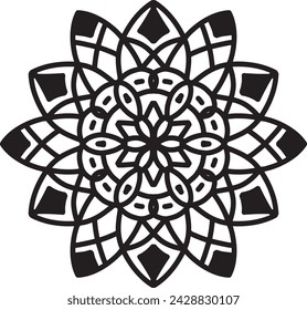 Premium Mandala Design mit editierbarer Datei .