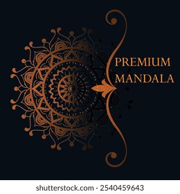 Premium Mandala design Template gold