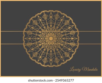 Premium mandala pattern. Golden circle ornament. A design element for a creative idea. Seamless vector mandala pattern design for background