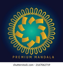 Premium Mandala Einzigartiges Design, floraler Hintergrund 