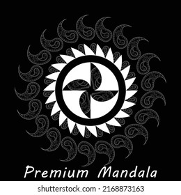 Fondo de textura de diseño único de Mandala premium