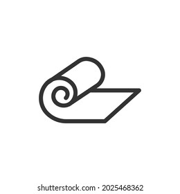 Icono de línea de mapa premium para aplicación, web y interfaz de usuario. Signo de trazo vectorial aislado en un fondo blanco. Icono de contorno del mapa en estilo moderno.
