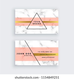 premium marble business card design in minimal style