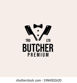 premium master butcher vector logo design