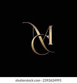 premium MC logo monogram in elegant. luxury initials design minimal modern typeface.