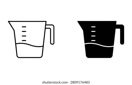 Premium Measuring cup kitchen tool icon set Vector Icon Isolated on White Background