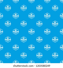Premium meat quality pattern vector seamless blue repeat for any use