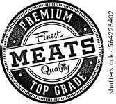 Premium Meats Butcher Shop Stamp