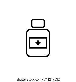 Premium medical drug icon or logo in line style. High quality sign and symbol on a white background. Vector outline pictogram for infographic, web design and app development.