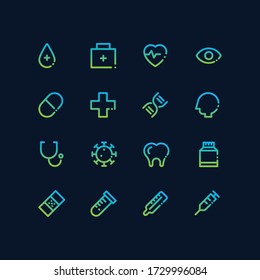 Premium Medical Icon Set with gradient style